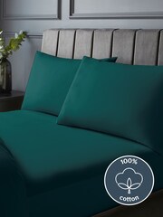 Silentnight Teal Cotton 40cm Extra Deep Fitted Sheet - Image 2 of 7