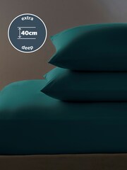 Silentnight Teal Cotton 40cm Extra Deep Fitted Sheet - Image 4 of 7