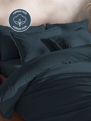 Silentnight Indigo Cotton Rich T180 Washed Duvet Set - Image 2 of 7