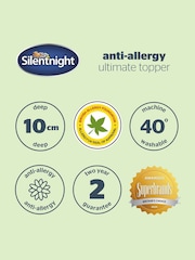 Silentnight White Anti Allergy Ultimate 10cm Mattress Topper - Image 11 of 11