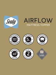 Sealy White Airflow Breathable Mattress Topper - Image 9 of 9