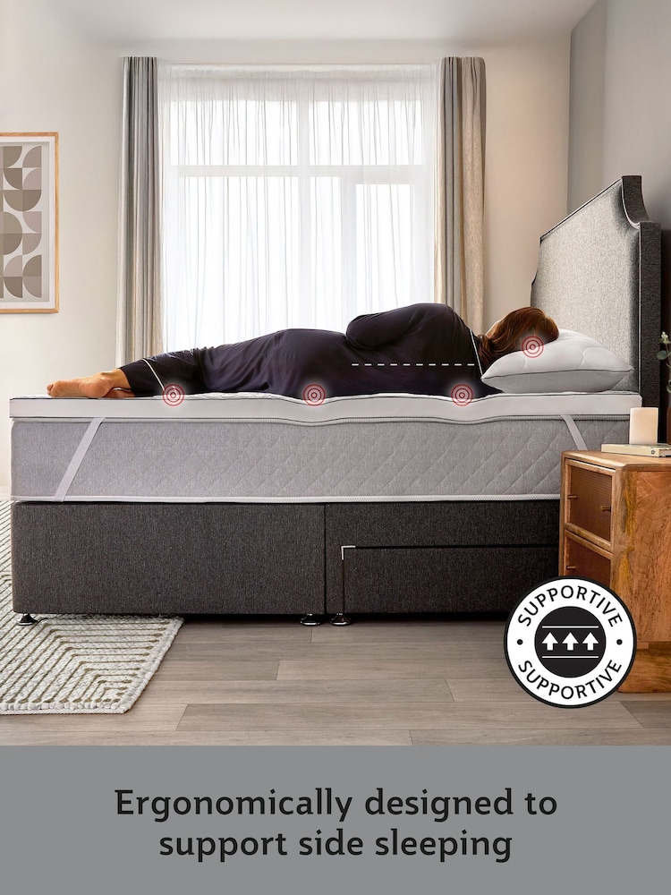 Sealy White Side Sleeper Memory Foam Mattress Topper - Image 2 of 10