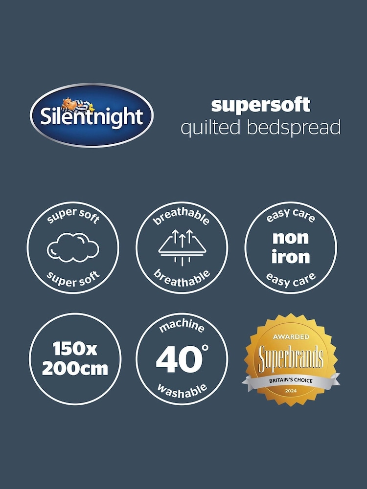 Silentnight Natural Quilted Bedspread - Image 8 of 8
