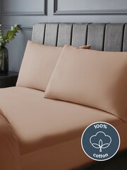 Silentnight Dusky Pink Pure Cotton 40cm Extra Deep Fitted Sheet - Image 2 of 7