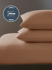 Silentnight Dusky Pink Pure Cotton 40cm Extra Deep Fitted Sheet - Image 4 of 7