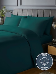 Silentnight Teal Pure Cotton Duvet Set - Image 2 of 9