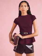 River Island Belted Peplum Top - Imagem 2 de 4