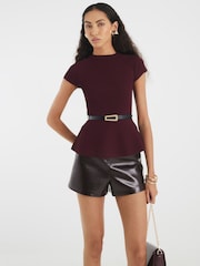 River Island Belted Peplum Top - Imagem 3 de 4