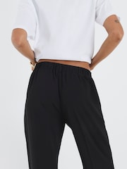 River Island Black Elasticated Waist Smart Joggers - Image 2 of 4