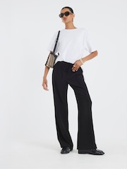 River Island Black Elasticated Waist Smart Joggers - Image 3 of 4