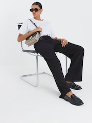 River Island Black Elasticated Waist Smart Joggers - Image 4 of 4