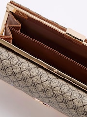 River Island Brown Floral Morgan Collaboration Cliptop Purse - Image 4 of 5
