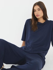 River Island Blue Premium Boxy T-Shirt - Image 4 of 4