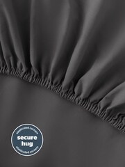 Silentnight Charcoal Cotton Rich T180 Washed Fitted Sheet - Image 3 of 6
