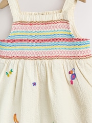 White Tropical Embroidery - Salopetă Bebeluș cu picior lung (0luni-2ani) - Imaginea 3 din 8