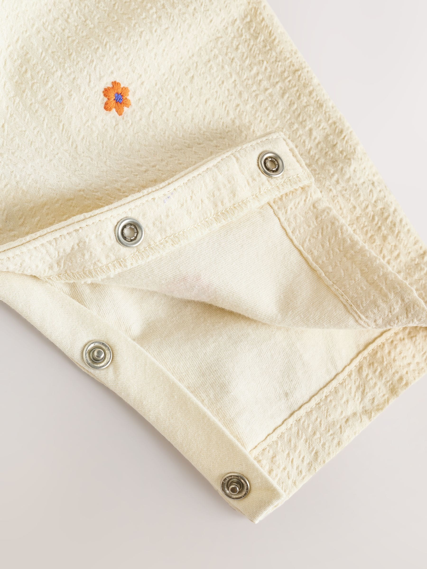 Next：日本 ホワイトトロピカル刺繍 - ベビー ロングレッグ ロンパース