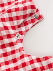 Red Gingham Printed Baby Dungarees and Bodysuits Set 2 Piece (0mths-2yrs) - Image 5 of 11