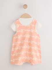Orange Floral Baby Dungarees and Bodysuits Set 2 Piece (0mths-2yrs) - Image 2 of 6
