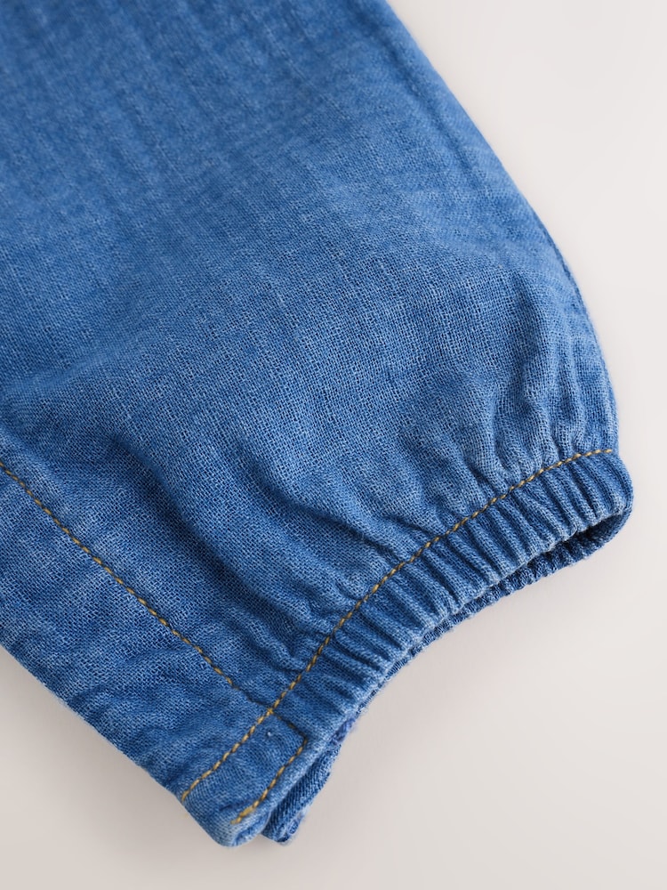 Albastru denim - Salopetă Bebeluș cu picior lung (0luni-2ani) - Imaginea 7 din 7