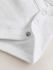 Denim Blue Broiderie Dungaree and Bodysuit Baby 2 Piece Set (0mths-3yrs) - Image 9 of 9