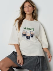 Ecru St. Patrick's Day Graphic Short Sleeve T-Shirt - Image 1 of 8