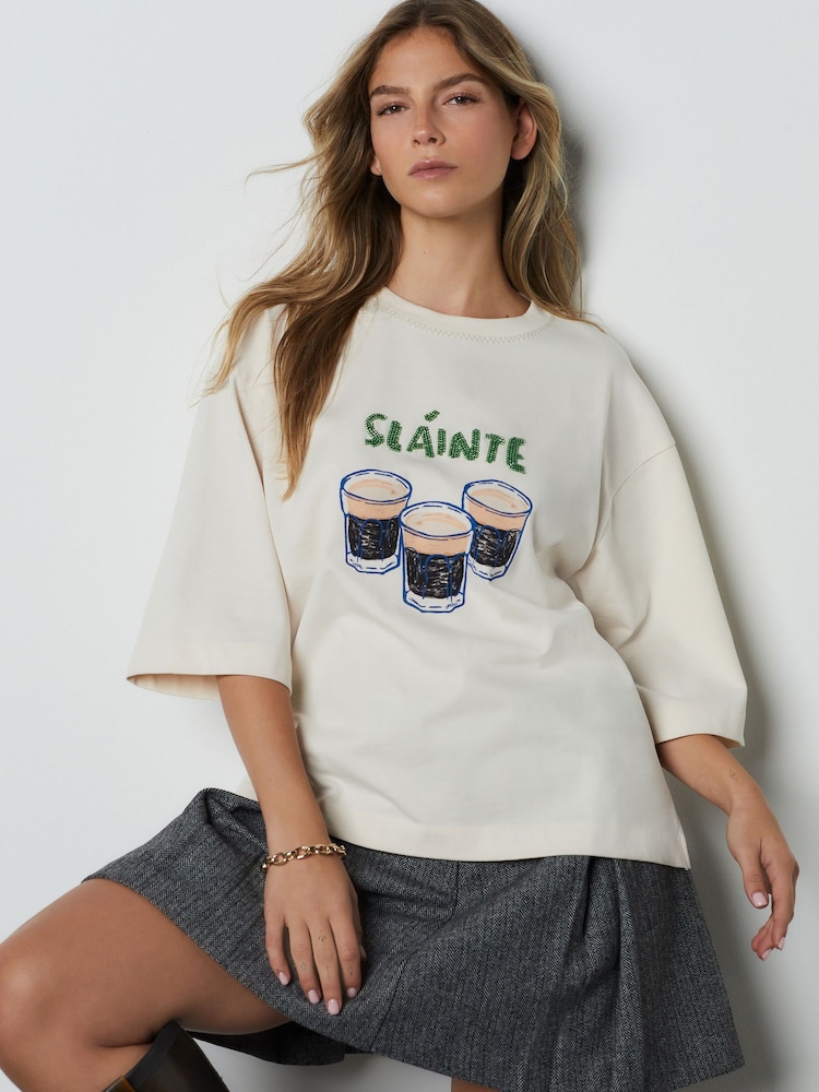 Ecru St. Patrick's Day Graphic Short Sleeve T-Shirt - Image 1 of 8