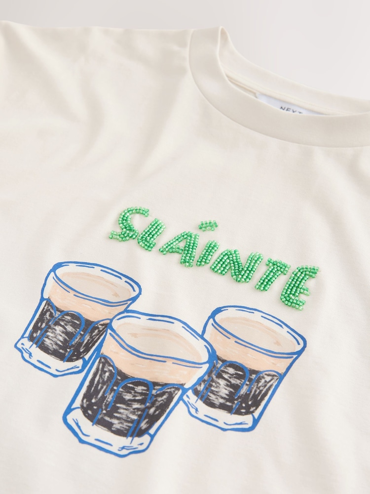 Ecru St. Patrick's Day Graphic Short Sleeve T-Shirt - Image 8 of 8