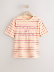 Pink Stripe Heavyweight Short Sleeve Crew Neck T-Shirt - Image 5 of 7