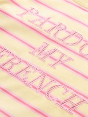 Pink Stripe Heavyweight Short Sleeve Crew Neck T-Shirt - Image 7 of 7