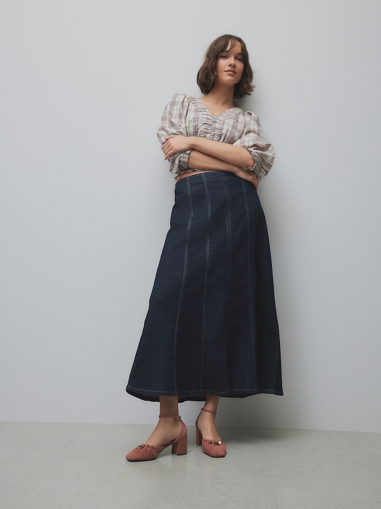 Terracotta Orange Forever Comfort® Leather Two Part Coin Block Heels - Image 2 of 10