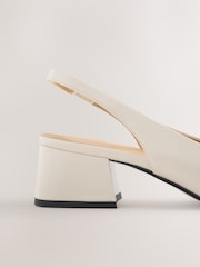 Bone Forever Comfort® Slingback Square Toe Block Heels - Image 3 of 9