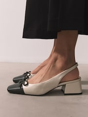 Bone Forever Comfort® Slingback Square Toe Block Heels - Image 7 of 9