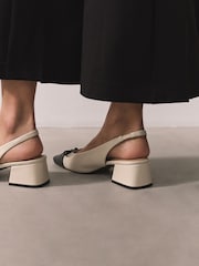 Bone Forever Comfort® Slingback Square Toe Block Heels - Image 9 of 9