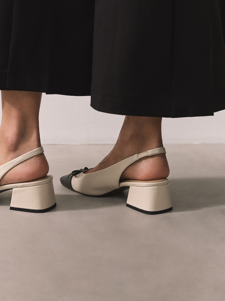 Bone Forever Comfort® Slingback Square Toe Block Heels - Image 9 of 9