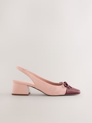 Pink Forever Comfort® Slingback Square Toe Block Heels - Image 2 of 5