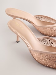Nude Forever Comfort® Sparkle Bow Mules - Image 11 of 11