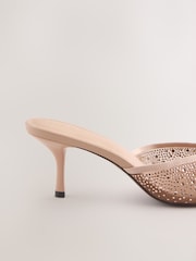 Nude Forever Comfort® Sparkle Bow Mules - Image 8 of 11