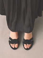 Black Forever Comfort® Suede Block Heel Sandals - Image 4 of 10