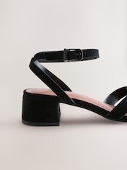 Black Forever Comfort® Suede Block Heel Sandals - Image 8 of 10