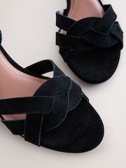 Black Forever Comfort® Suede Block Heel Sandals - Image 9 of 10