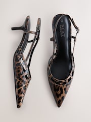 Leopard Forever Comfort® Harness Slingback Heels - Image 1 of 5