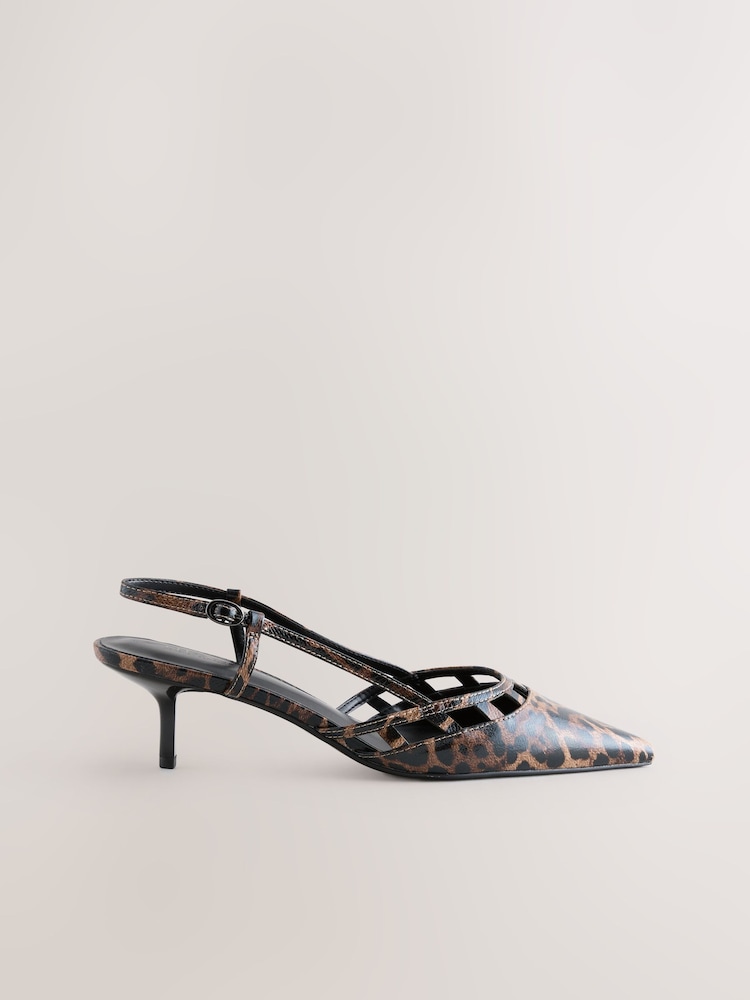 Leopard Forever Comfort® Harness Slingback Heels - Image 2 of 5