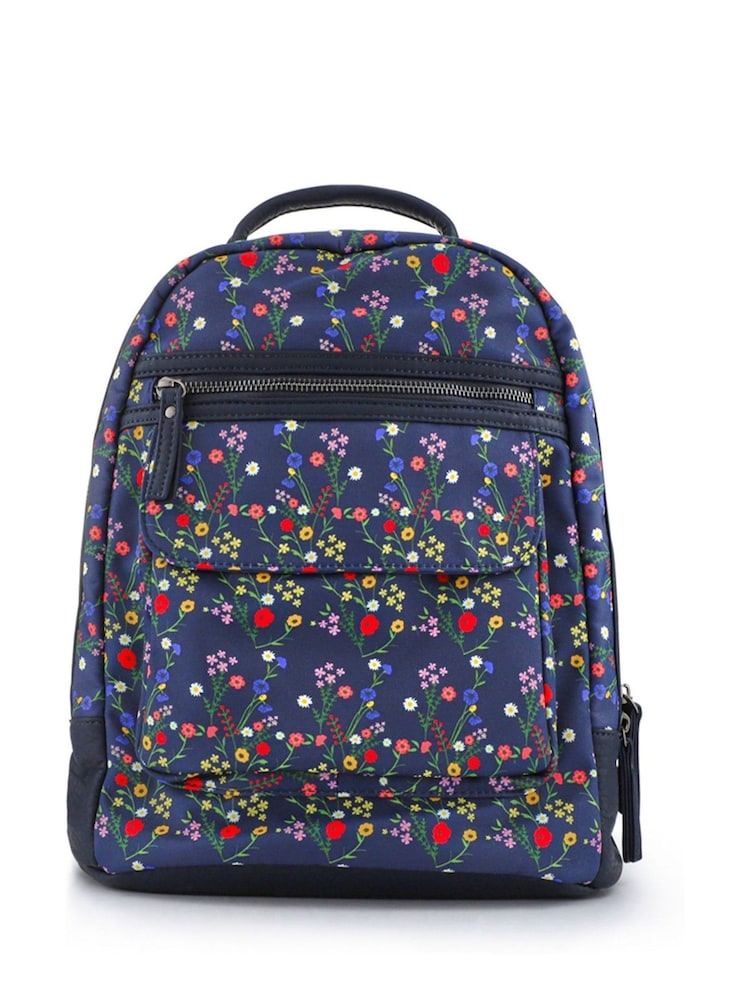 Pavers Navy Floral Print Backpack - Image 1 of 4
