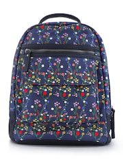 Pavers Navy Floral Print Backpack - Image 2 of 4
