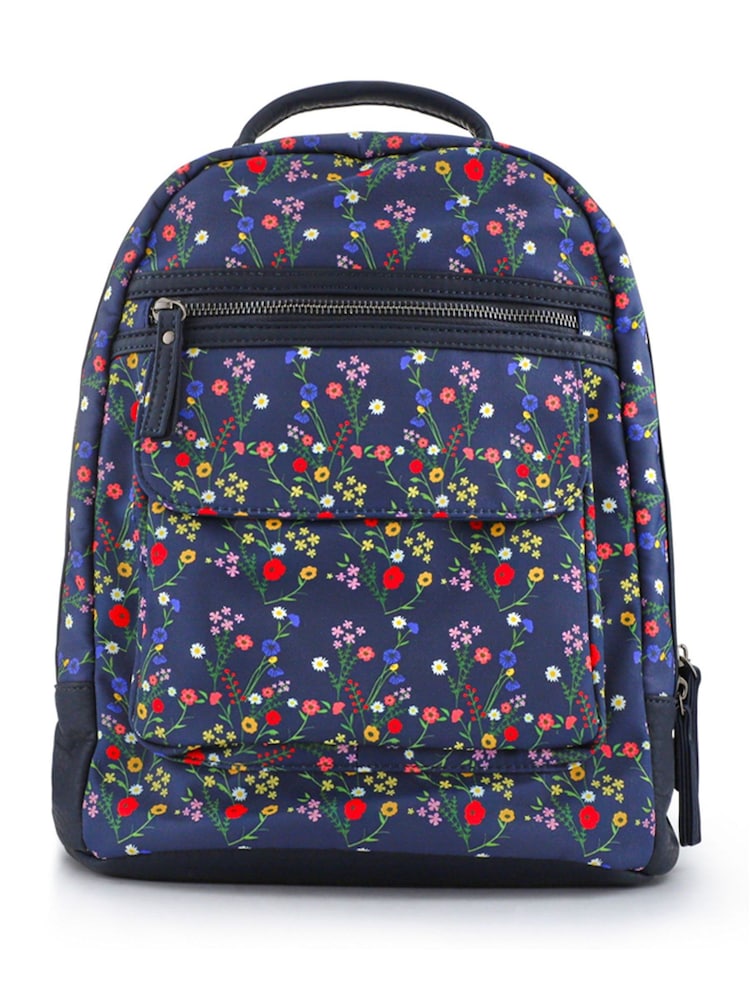 Pavers Navy Floral Print Backpack - Image 2 of 4