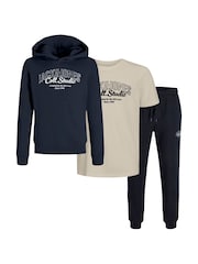 JACK & JONES Junior Blue Hoodie And Joggers Set - Image 1 of 4