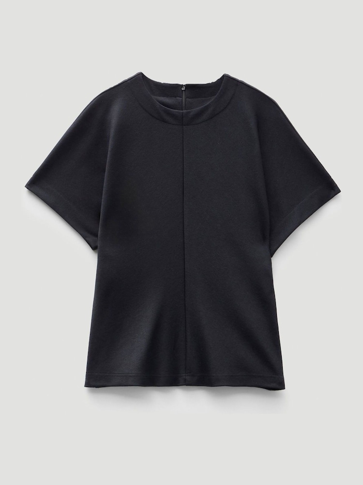 Hush Black Seam Detail Short Sleeve Top - Image 5 of 5 Hush Black Seam Detail Short Sleeve Top - Image 5 of 5