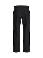 JACK & JONES Junior Relaxed Fit Tech Cargo Black Trousers - Image 2 of 2