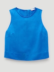 Hush Blue Vera Linen Blend Shell Top - Image 4 of 4