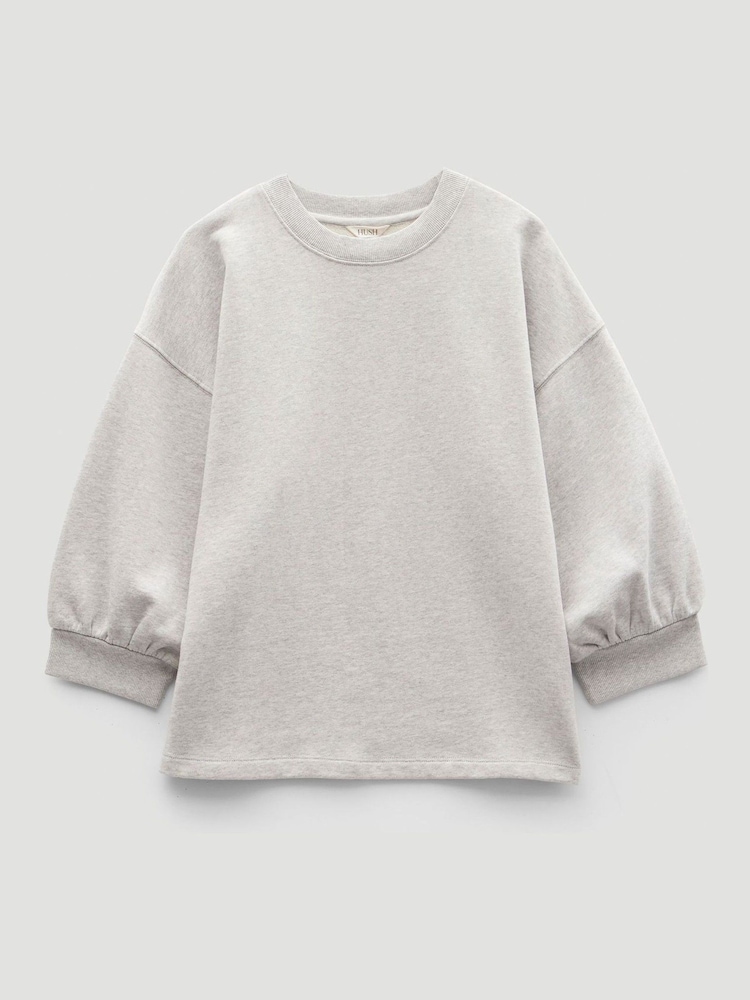 Hush Grey Cropped Sleeve Sweatshirt - Image 1 of 2